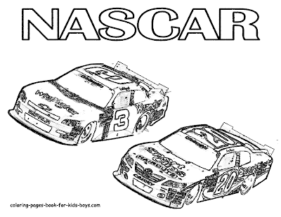 Cars COloring Pages,NASCAR Coloring Page