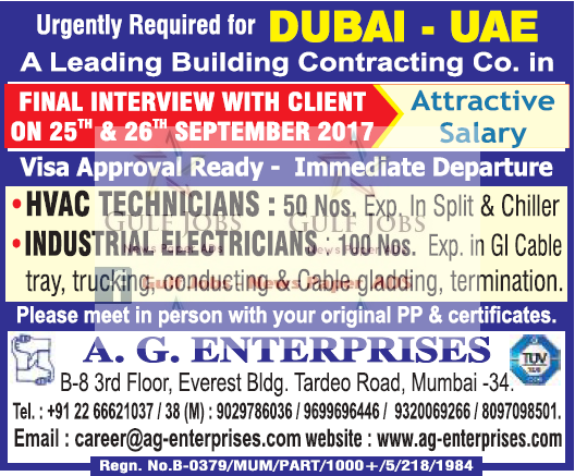 Leading Building contracting co Jobs for Dubai, UAE