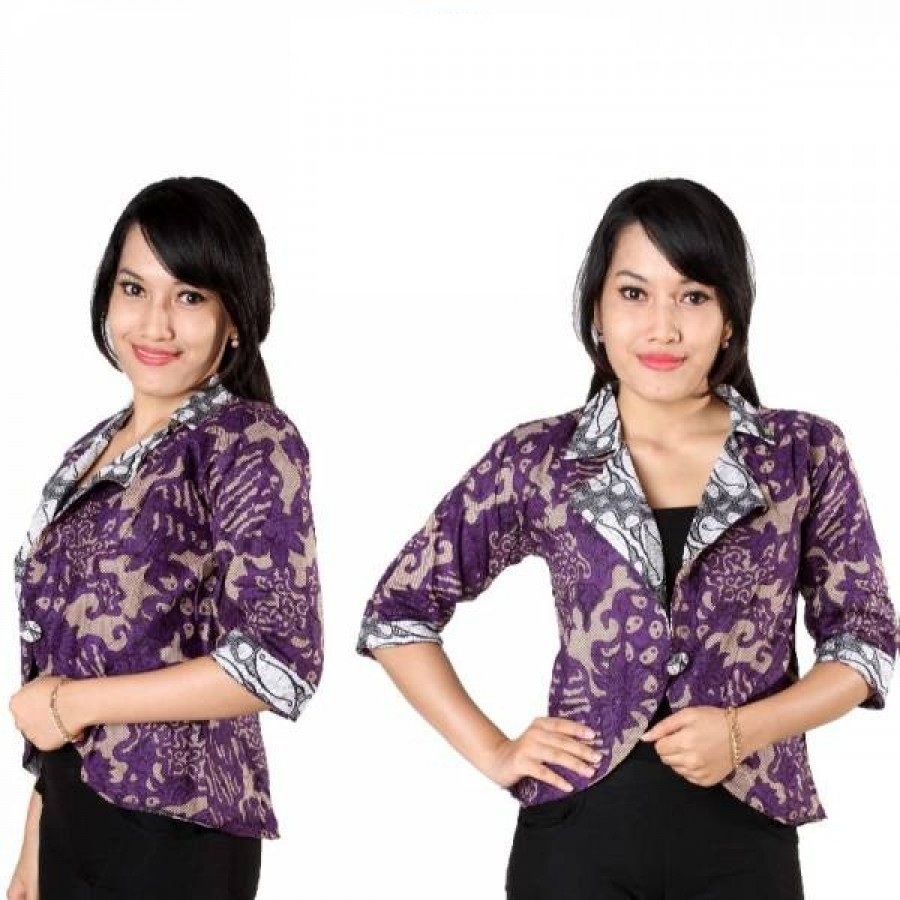 15 Cardigan Batik Wanita Modern 2019 Model Baju Batik Kantor