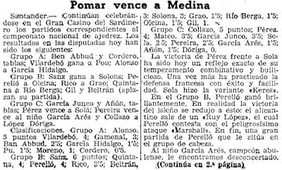 6ª ronda de la fase previa del XI Campeonato de España Individual de Ajedrez , Mundo Deportivo (1)