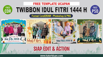 Desain Ucapan Idul Fitri 1444 H CDR PSD