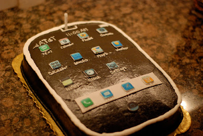 Funny birthday cake chocolate iphone