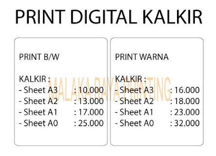 harga Print Kertas Kalkir A0, A1, A2, A3 Di Malaka Raya, Duren Sawit, Pondok Kopi, Jatiwaringin, Bekasi, Jakarta Timur