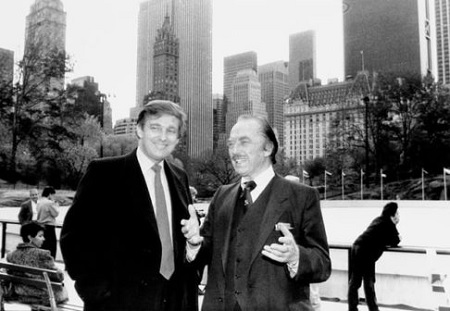 Donald Trump in 1987 with his father, Fred, son of Friedrich