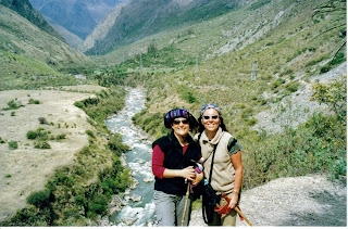 Patty & yo, atrás el Río Vilcanota