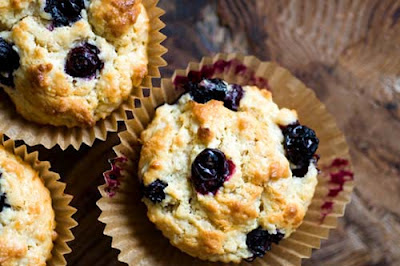 blueberry lime oatmeal muffins