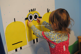 Pin the Goggles on the Minions Party Game | Minions Despicable Me Party Ideas at directorjewels.com