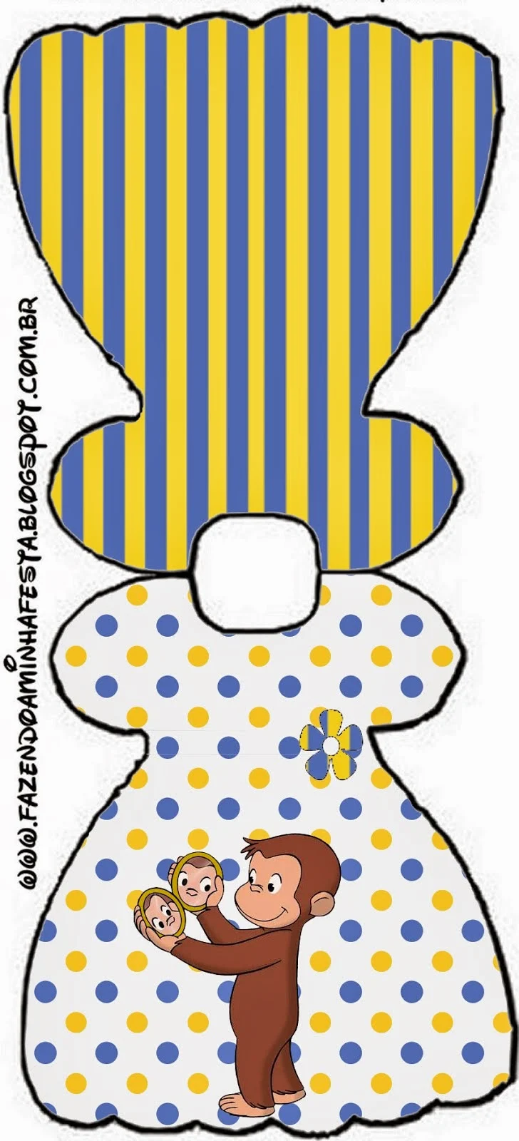 Curious George Free Printable Dress Invitations.