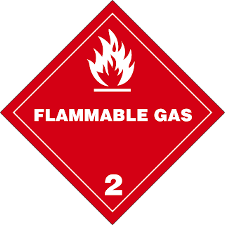 DOT Class 2 Flammable Gas Label