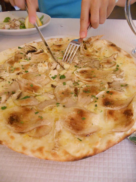 ローマで食すポルチーニのピッツァ