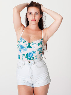 White High waisted short American Apparel