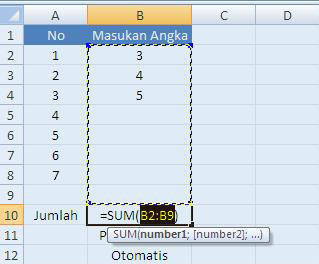 Cara Membuat Perhitungan Otomatis di Excel 2007