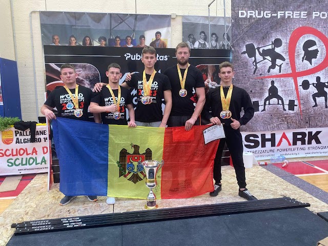 Sportivi din Leova revin cu 6 medalii de la Campionatul Mondial pe Probe la Powerlifting din Sardinia.