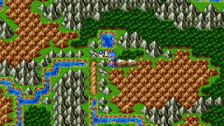 The town of Slewse, a location in Dragon Quest II.
