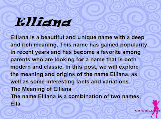 meaning of the name "Elliana"