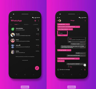 Black & Pink Theme For YOWhatsApp & Fouad WhatsApp