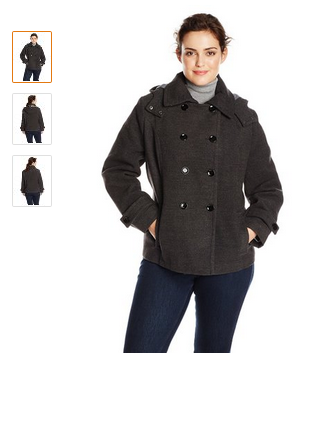 Klein Women's Plus-Size Double-Breasted Coat