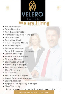 Job Openings at Velero Hotel Qatar