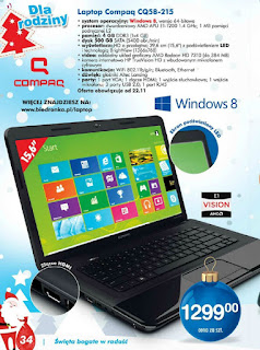 Laptop HP Compaq CQ58-215 z Biedronki ulotka