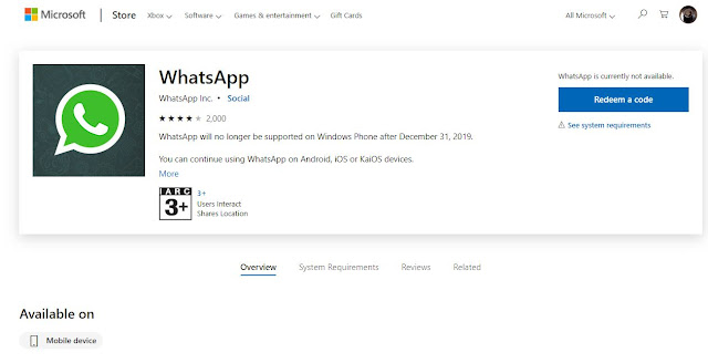 واتساب يزيل تطبيقه على Windows Phone من متجر Microsoft