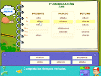 Verbos: ejercicios de conjugación para Lengua castellana en Primer ciclo de Primaria