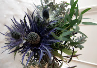 Thistle arrangement by Willow & Bloom    Photo by Patricia Stimac