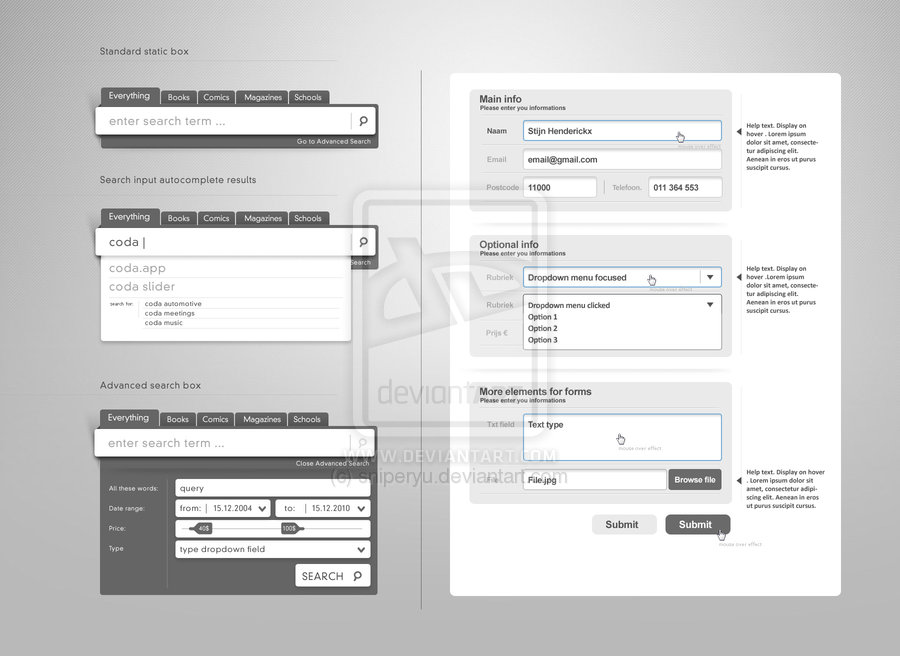 Web Form Elements Vol.2 by sniperyu