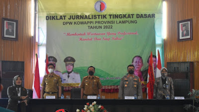 Kapenrem 043/Gatam Hadiri Pembukaan Diklat Jurnalistik DPW KO- WAPPI Prov Lampung