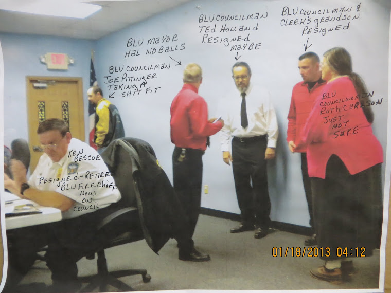 The Brady Lake Village clerk gang being sworn in and or sworn at.