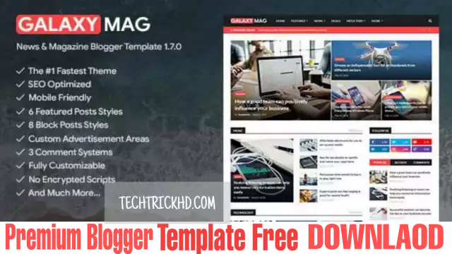 Galaxymag v1.7.0 - Responsive News/Magazine Free Premium Blogger Template