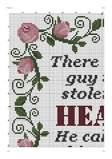Romantic cross stitch gift idea for boyfriend