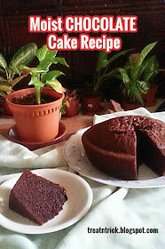 Moist Chocolate Cake Recipe @ treatntrick.blogspot.com