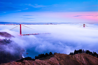 Сан-Франциско, туман, залив, Golden Gate Bridge