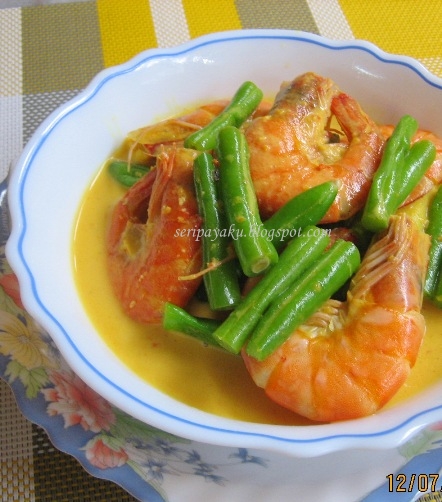 My Kuali: Gulai lomak cili api udang + kacang buncis