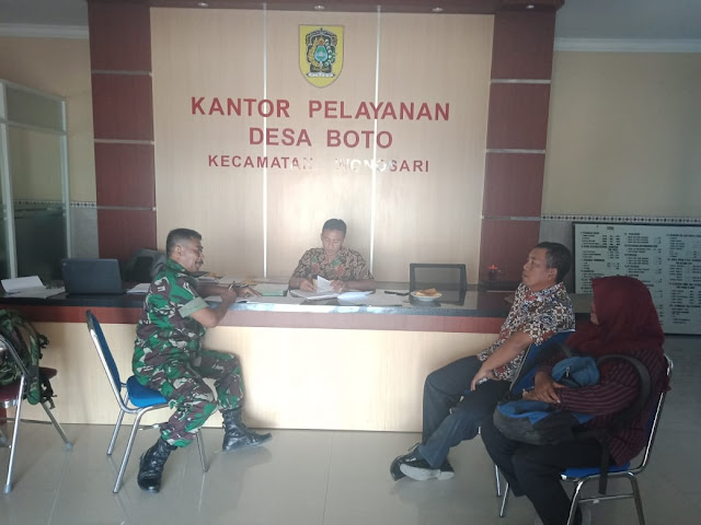 Danramil Wonosari Datangi Kantor Desa