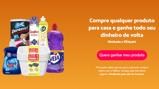 Compre qualquer produto para casa e ganhe 100% de cashback com o Méliuz