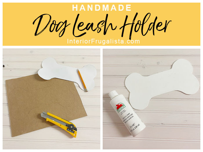 How to turn an old cane chair seat into a one-of-a-kind dog leash holder with a Time For A Walk Clock and paw print dog leash hooks for the back door.
