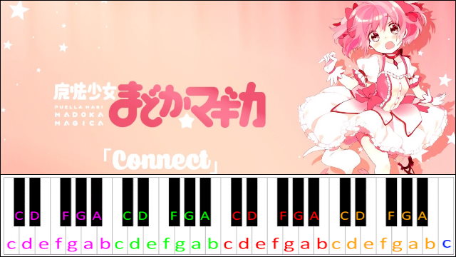 Connect by ClariS (Madoka Magica / Puella Magi Madoka Magica OP) Piano / Keyboard Easy Letter Notes for Beginners