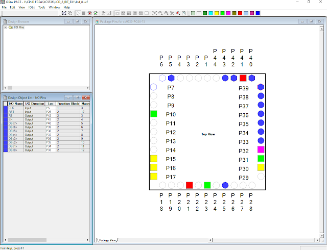 XC9536 CPLD HD44780 8-Bit LCD Interfacing Example Using VHDL