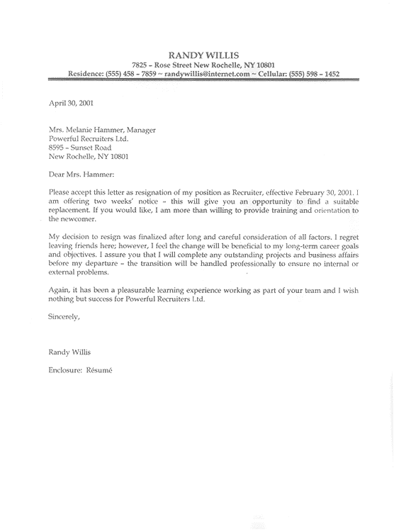Another resignation letter is sample thank you letter for interview. Another resignation letter is