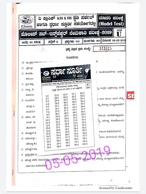 PSI MODEL QUESTION PAPER