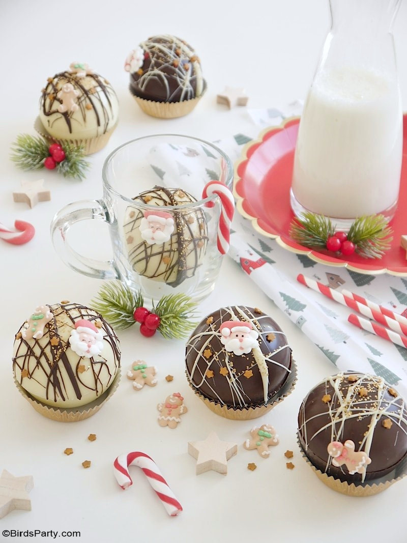 Bombes de Chocolat Chaud pour Noël - facile et peu coûteux à faire à la maison, la recette de mes bombes au chocolat chaud fait fureur cet hiver !