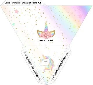 Unicorn and Rainbow: Free Printable Boxes. 