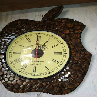 wooden wall clock