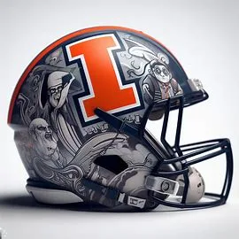 Illinois Fighting Illini Harry Potter Concept Football Helmet