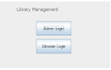 Develop the presentation layer of Library Management software application with suitable menus.