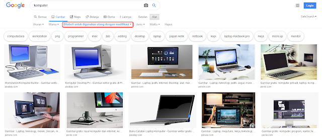 mencari gambar legal di google