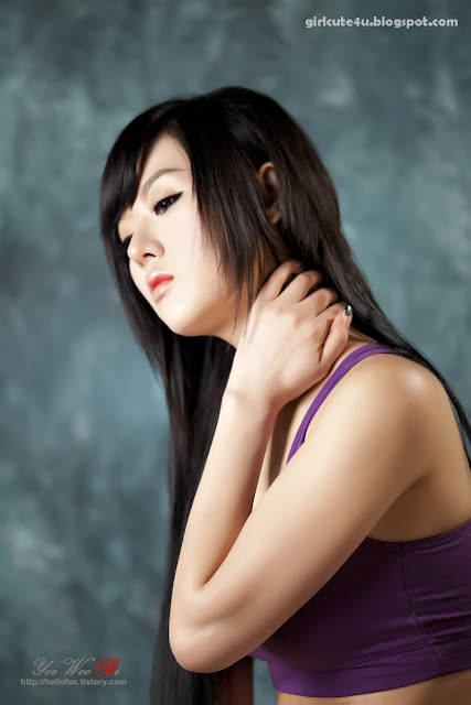 10 Hwang Mi Hee-Purple Sport Bra-very cute asian girl-girlcute4u.blogspot.com