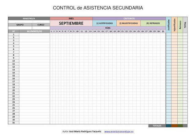 Imágenes de control de asistencia escolar infantil, primaria, secundaria y bachillerato