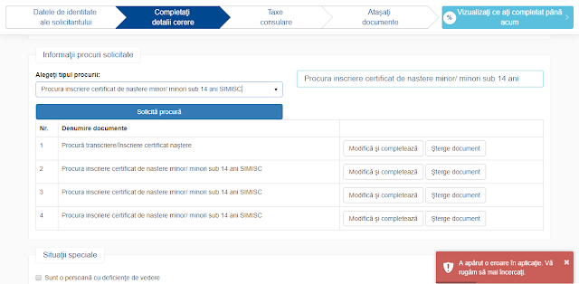 disfunctionalitatile serviciului eConsulat.ro